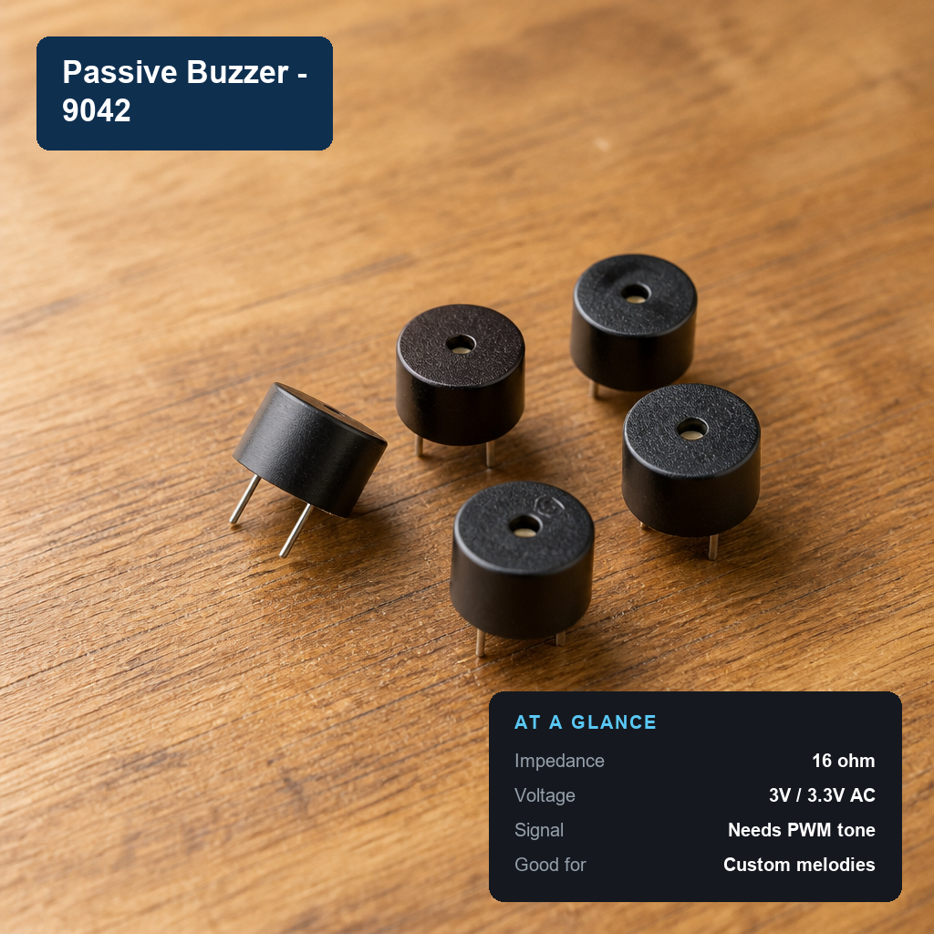 9042 passive piezo buzzer, 5-pack