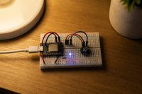 Wake-word voice command recognizer breadboard build with ESP32-C3 SuperMini and INMP441 I2S microphone module