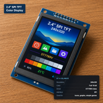 2.4-inch SPI TFT color display with at-a-glance spec card showing 240x320 resolution and ST7789V-class driver