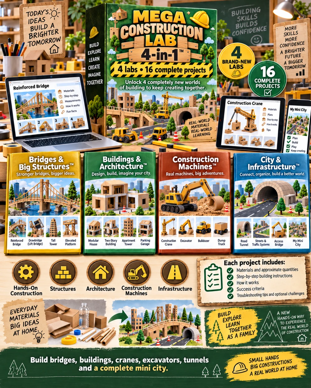 Mega Construction Lab 4-in-1